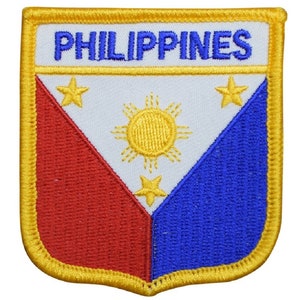Philippines Patch - Luzon, Visayas, Mindanao, Manila, Quezon 2.75" (Iron on)