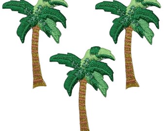 Crown Palm Tree Embroidery Applique Cloth DIY Sewing /& Iron on Patch Badge