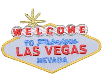 Las Vegas Nevada Patch Red and White Script Iron on