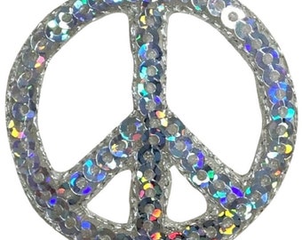 Iron on Rainbow World Peace Peace Sign Applique Patch Hippie Badge 2/"