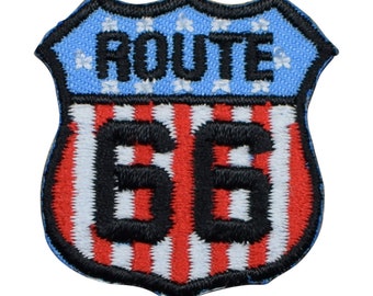 Route 66 Patch 1-3//8/" 3-Pack, Small, Iron on