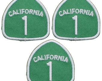 Big Sur Badge 1-3//8/" Mini Highway 1 California Patch CA Hwy One Iron On
