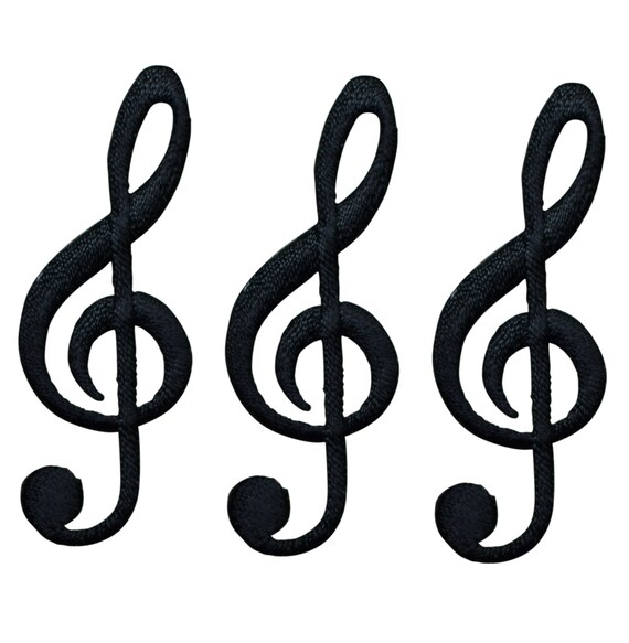 Parche Bordado Con Clave De Sol (paquete De 3) Para Planchar
