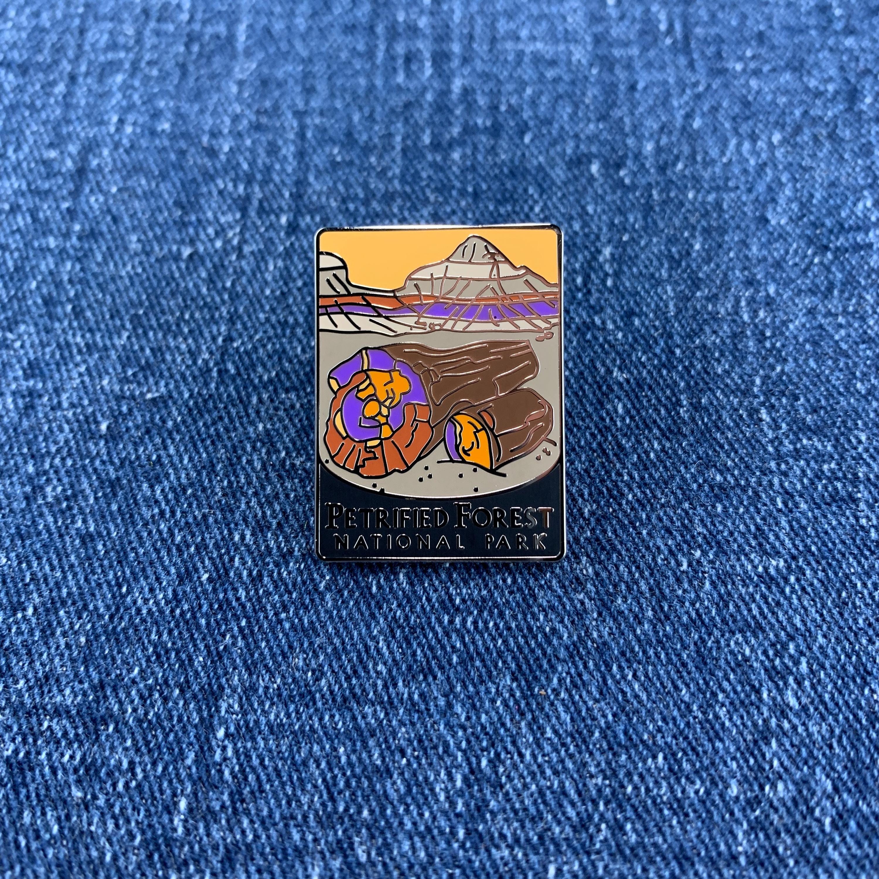 Petrified Forest National Park Enamel Lapel Pin - Arizona Hiking