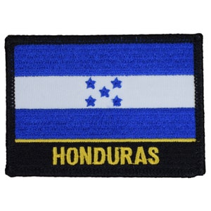 Honduras Flag Patch - Central America Caribbean Tegucigalpa Badge 3.375&quot; (Iron or Sew On)