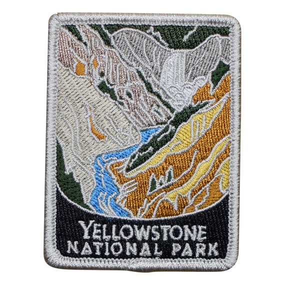 Yellowstone National Park Souvenir Patch Traveler Series Iron-on Wyoming 