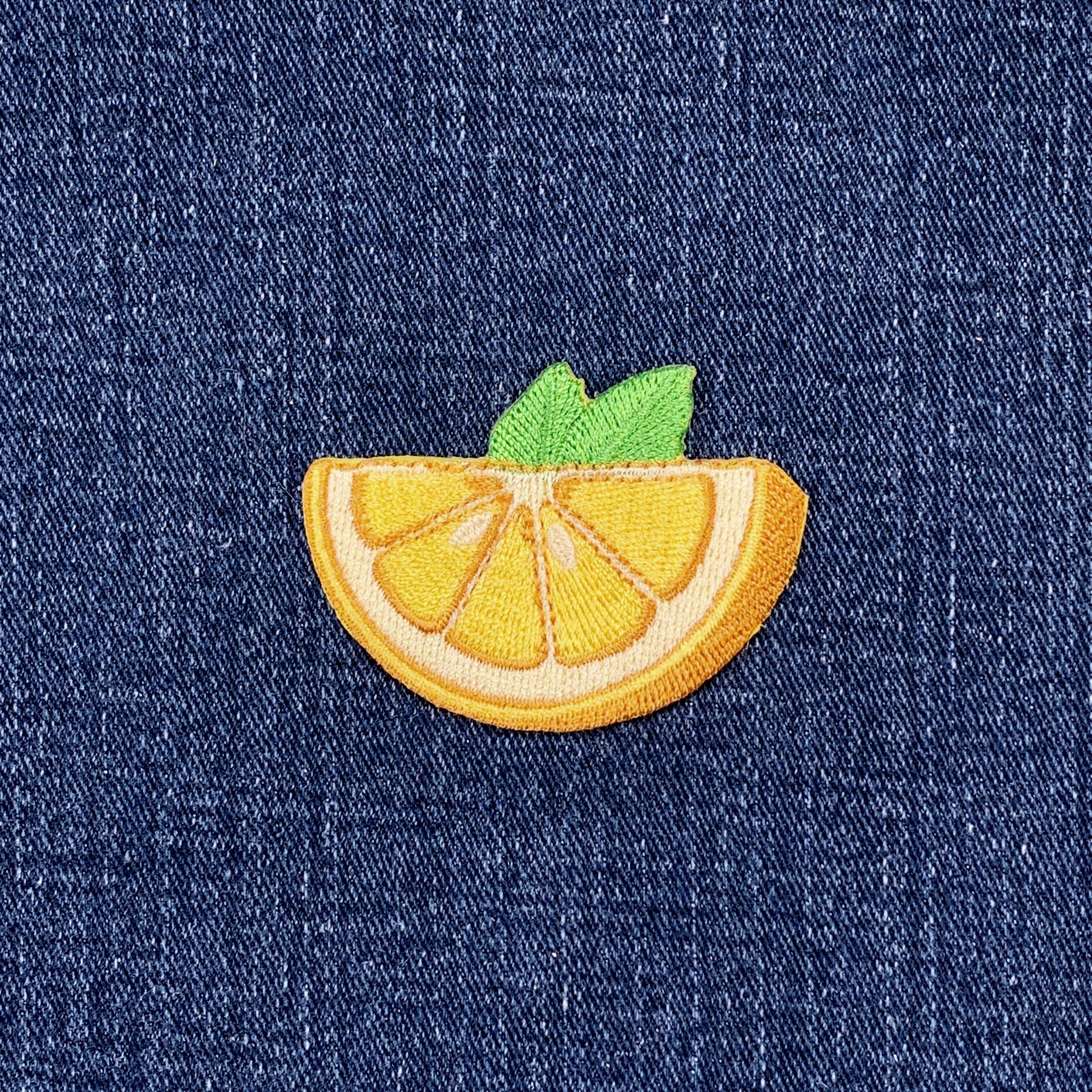 Lemon Wedge Applique Patch - Embroidered Citrus Fruit Food & Cooking ...