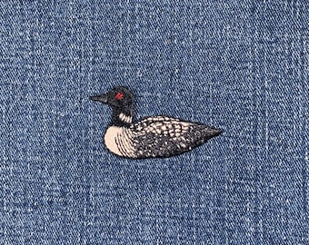 Parche de aplique de somormujo - Insignia bordada de ave acuática/pato de 4,7 cm (para planchar)