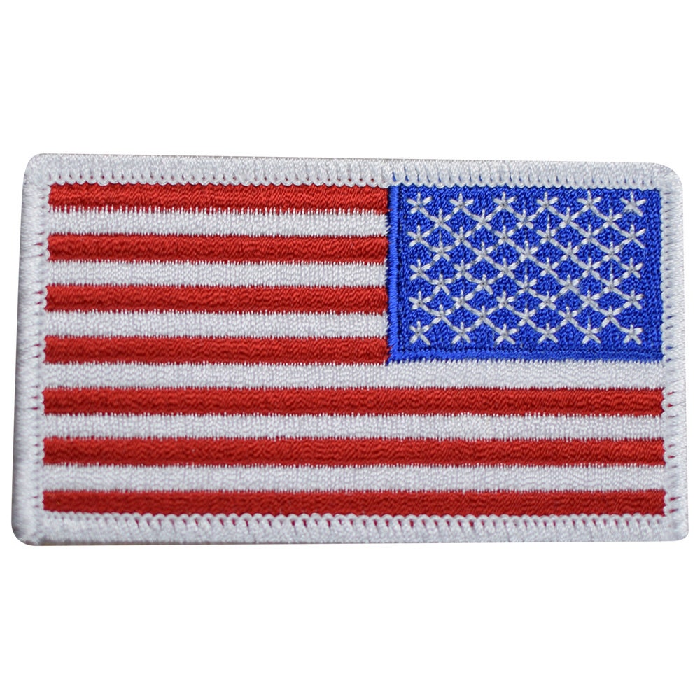 Reverse American Flag Patch - Right Shoulder, United States