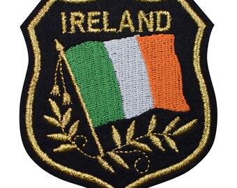 Ireland Patch - Belfast, Dublin, United Kingdom, Mylar, Flag 3.25" (Iron on)