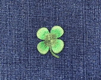 Four Leaf Clover Applique Patch - Embroidered Shamrock Good Luck Badge 1.5" (Iron On)