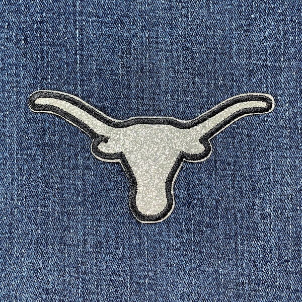 Longhorn Applikation Aufnäher - Stierkopf Cowboy Western Abzeichen 10cm (Bügeleisen)