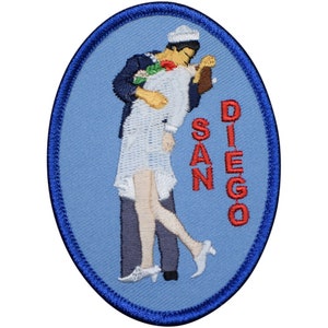 San Diego Patch - US Navy Sailor, Nurse, California Military Badge 3.5" (Iron on)