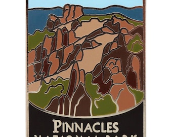 Pinnacles National Park Enamel Lapel Pin - California Hiking Gift Travel Souvenir