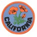 California Patch - Poppy, Flower, CA Badge 2.5' (Iron on) 
