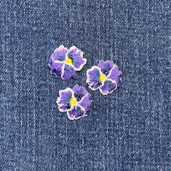 Par De Rosas Rosadas Malva, Ramo De Flores, Parches Bordados