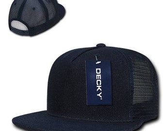 Trucker Caps Navy DECKY 1040-NVY Classic 5 Panel Cot Trucker Caps Navy DECKY 1040-NVY Classic 5 Panel Cot