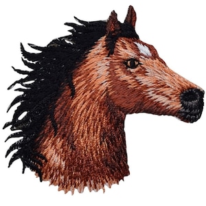 Horse Applique Patch - Equestrian, Western Badge 2.25&quot; (Iron on)