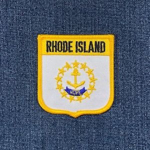Rhode Island Patch - New England Providence Embroidered Badge 2.75&quot; (Iron on)