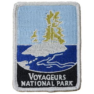 Voyageurs National Park Patch - Minnesota, Rainy Lake, Ash River 3&quot; (Iron on)