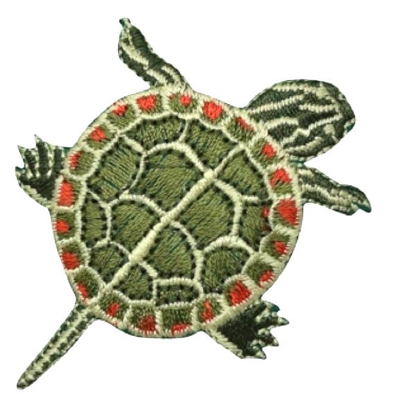 Parche De Tortuga Pintada - Insignia Bordada De Animal Acuático De 6,35 Cm (termoadhesiva) - España