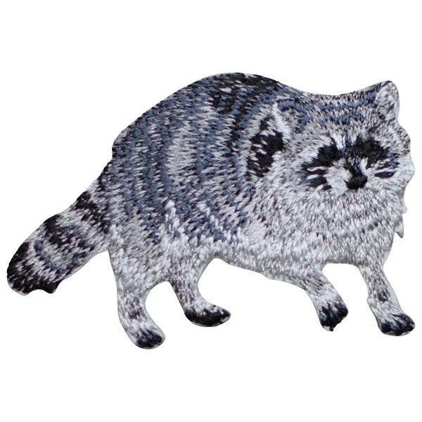 Raccoon Applique Patch - Nocturnal Mammal, Animal Badge 2.5" (Iron on)