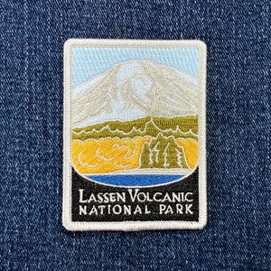 Lassen Volcanic National Park Patch - Embroidered Cascade Range California Badge 2-7/8" (Iron On)