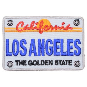 Los Angeles Patch - California License Plate, Golden State Badge 2.75" (Iron on)