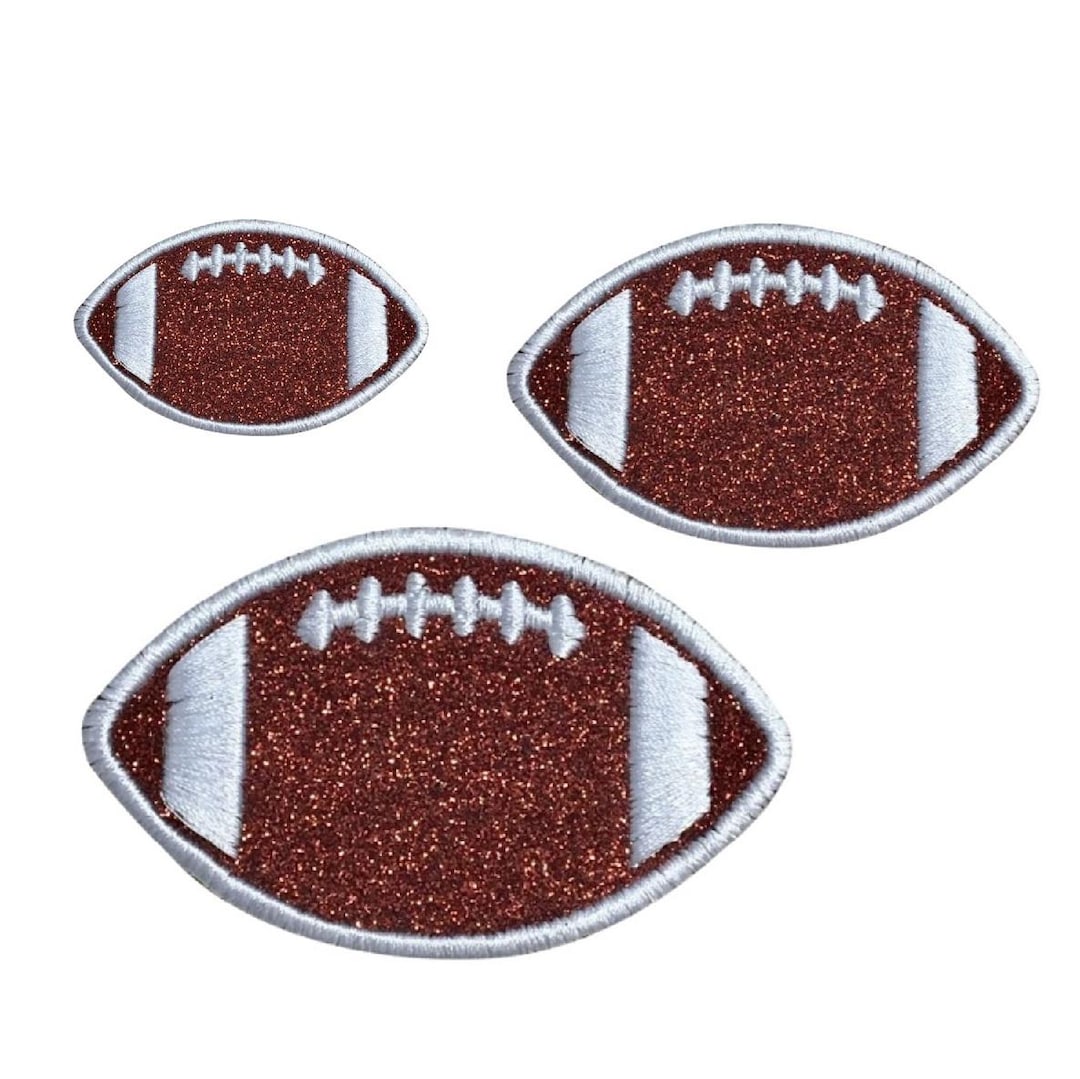 Sparkly Glitter Football Applique Patch - Iron on Sports Badge - Etsy