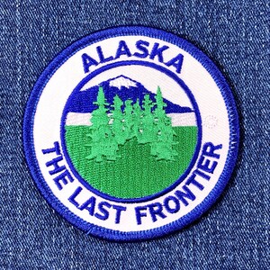 Alaska The Last Frontier Patch - Embroidered Hiking & Nature Badge 3" (Iron On)