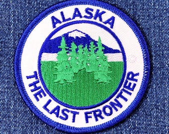 Alaska The Last Frontier Patch - Embroidered Hiking & Nature Badge 3" (Iron On)