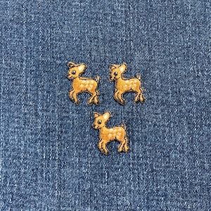 Mini Deer Fawn Applique Patch - Baby Deer Badge 1&quot; (3-Pack, Iron on)