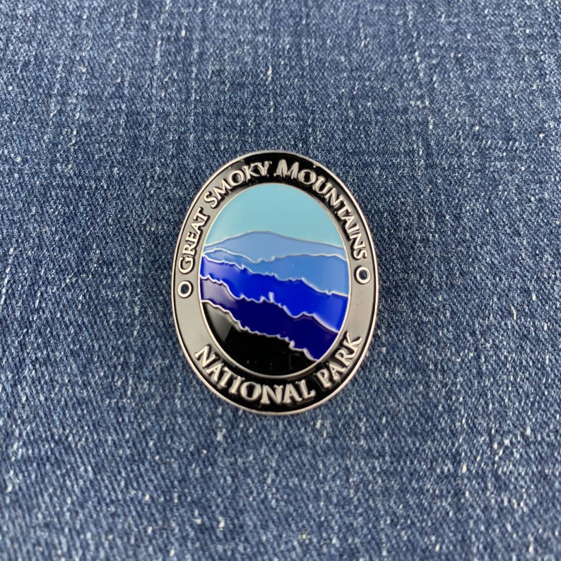 Great Smoky Mountains National Park Walking Stick Medallion - Tennessee Gift Badge image 2