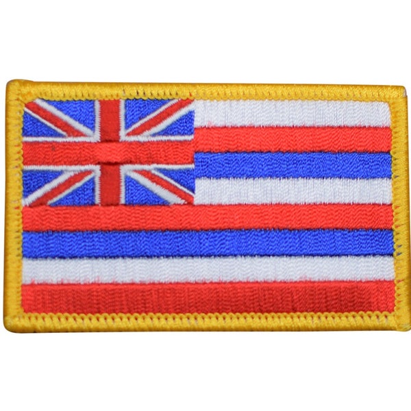 Hawaii Patch - HI Flag Badge 3.25" (Iron on)