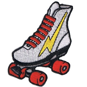 ローラースケート アップリケ パッチ - ライトニング ローラー ダービー スケート 2.5インチ (アイロン接着)