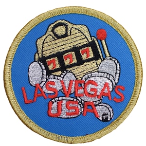 Las Vegas USA Patch - Nevada Gaming Slot Machine Gambling Badge 3&quot; (Iron on)