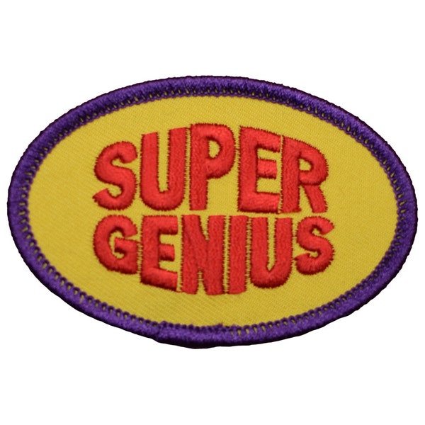 Super Genius Patch - Smart, Geek, Brainiac, Techie, Programmer 3" (Iron on)