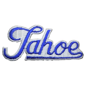 Vintage Lake Tahoe Patch - Blue, White, California, Nevada 3-7/8&quot; (Sew on)