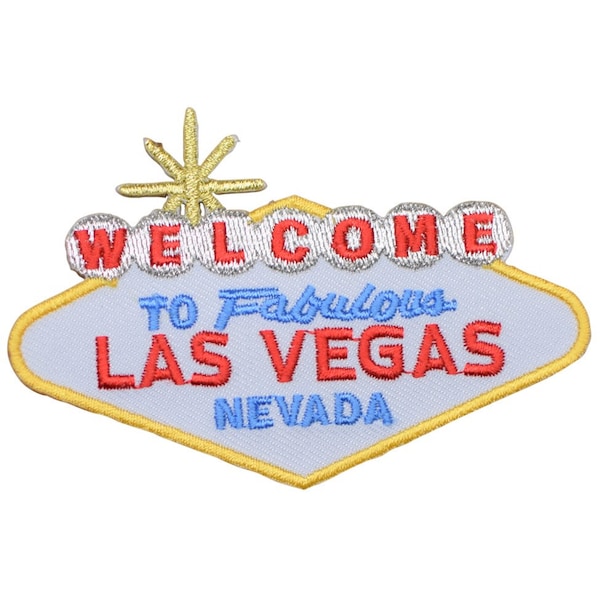 Parche de Las Vegas - Insignia Nevada, Sin City Sign NV 3-3/8" (planchado)