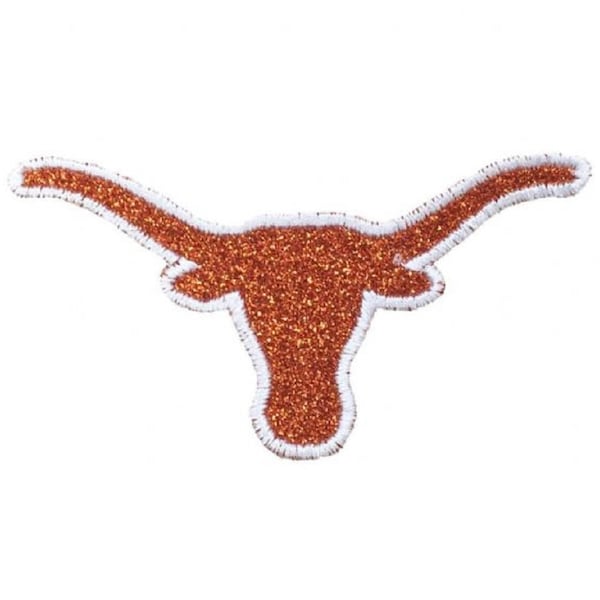 Longhorn Steer Head Applique Patch - Sparkly Cow Bull Cowboy Western Badge 4" (Iron or Sew On)