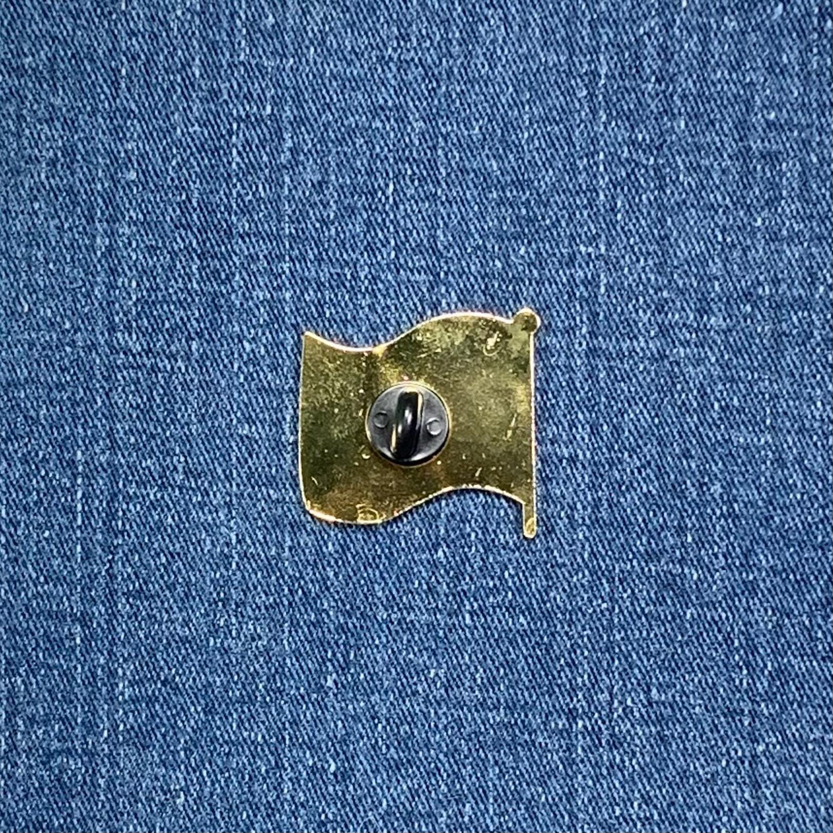 Amerikanische USA Flagge Am Kreuz Emaille Pin Abzeichen Revers
