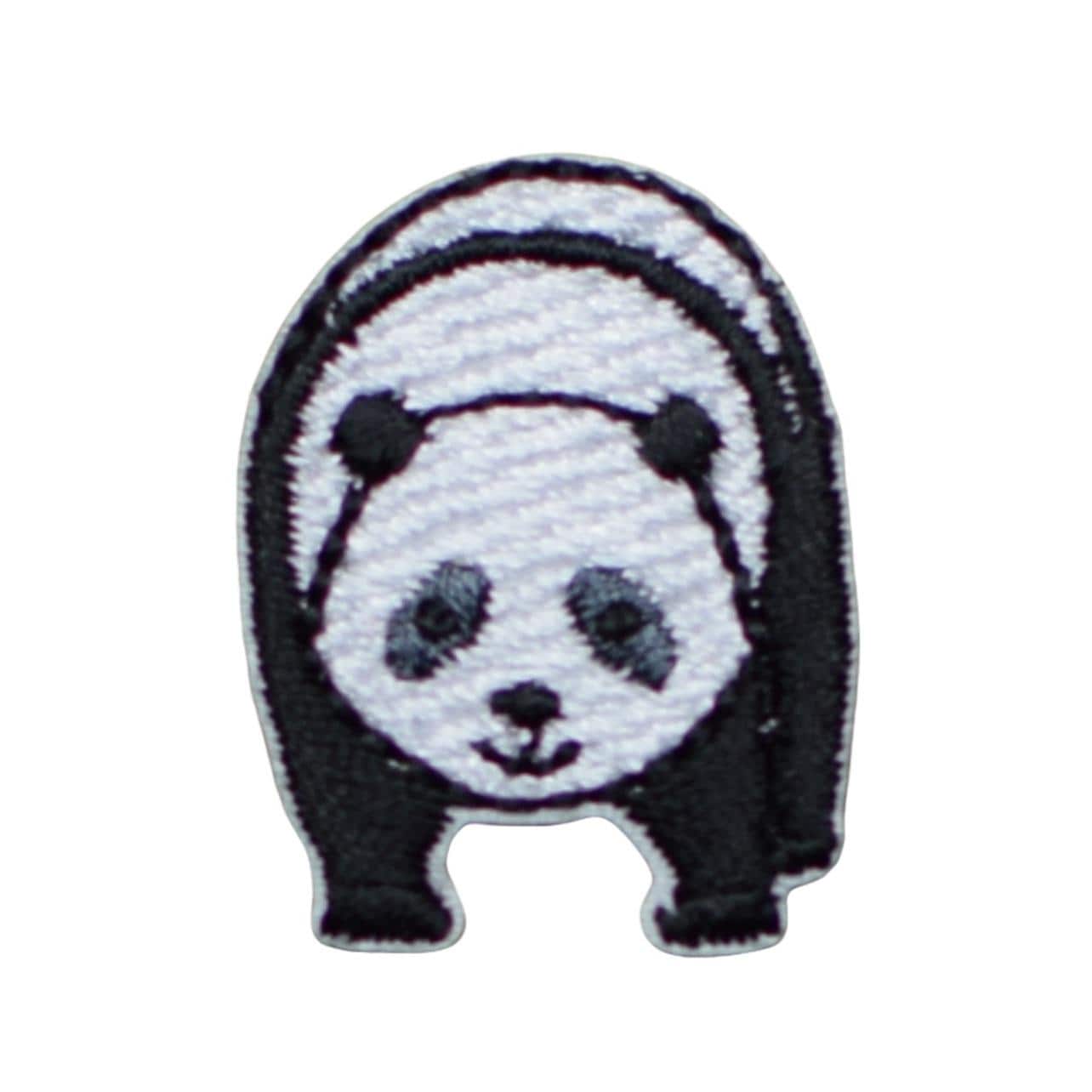 Panda Bear Applique Patch - Embroidered Animal Badge 7/8