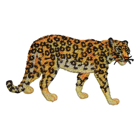 Panther Embroidered Leopard Iron-on Emblem Jaguar Wild Cat Patch Tiger Applique
