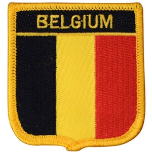 Belgium Patch - Western Europe, Brussels, Antwerp, Ghent 2.75&quot; (Iron on)