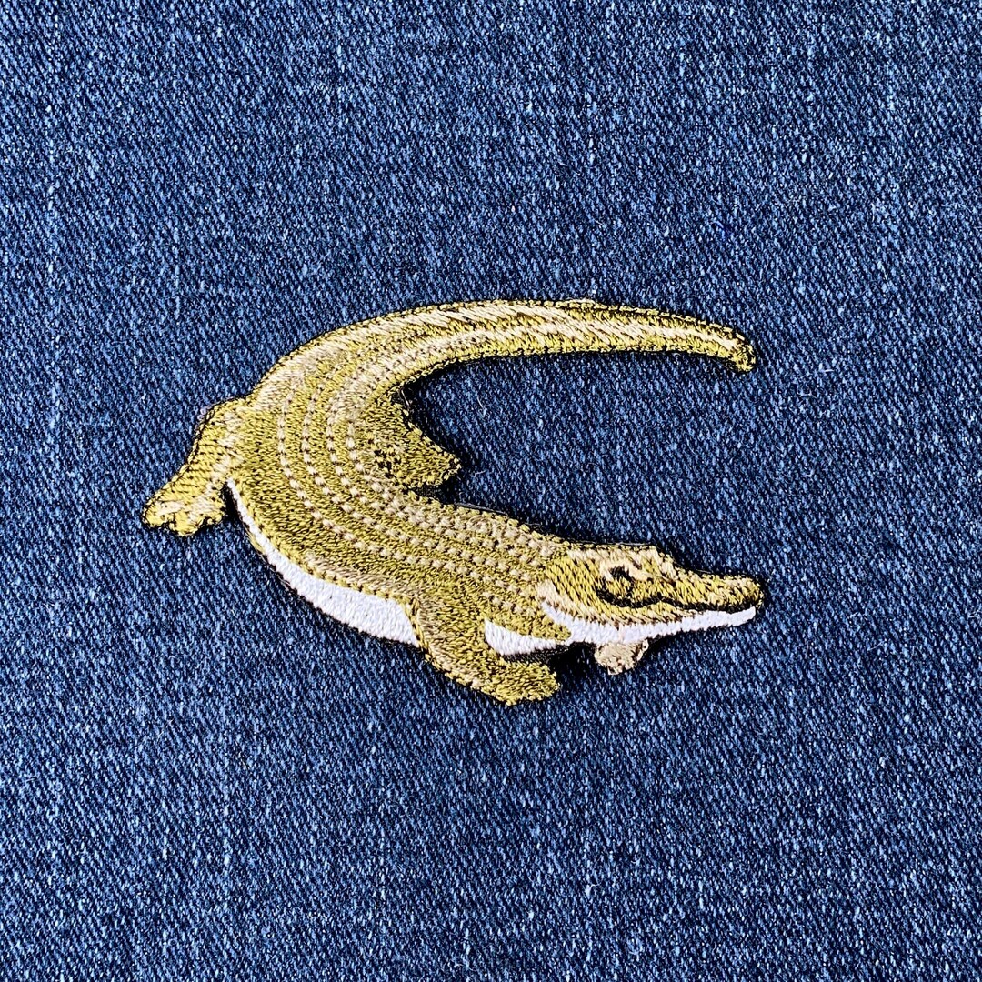 Crocodile Applique Patch - Embroidered Alligator Animal Badge 2-3/4 ...