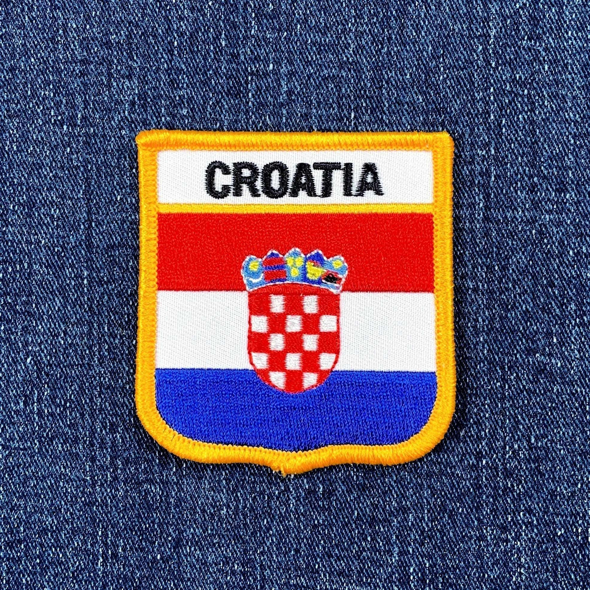 Croatian Coat Of Arms Of Istria Gold Shield Patch