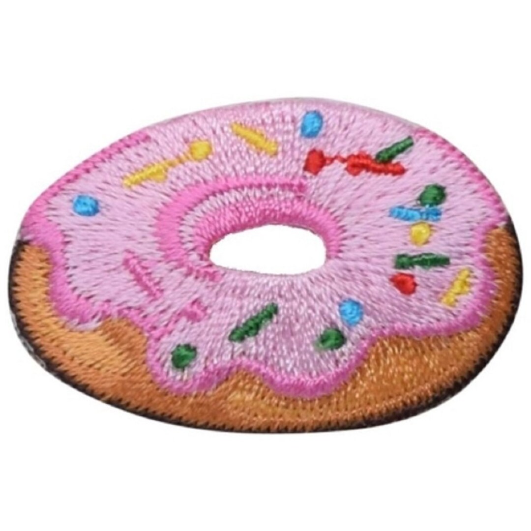 Donut Applique Patch Sprinkles, Frosting, Sweets, Food Badge 1.5 iron