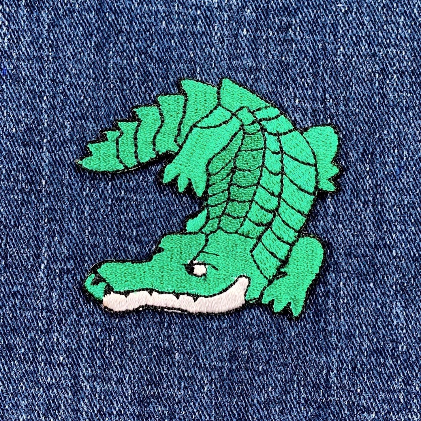 Alligator Applique Patch - Crocodile Embroidered Animal Badge 2-1/4 ...