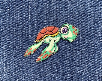 Baby Turtle Applique Patch - Embroidered Sea Creature Animal Badge 2-3/8" (Iron On)