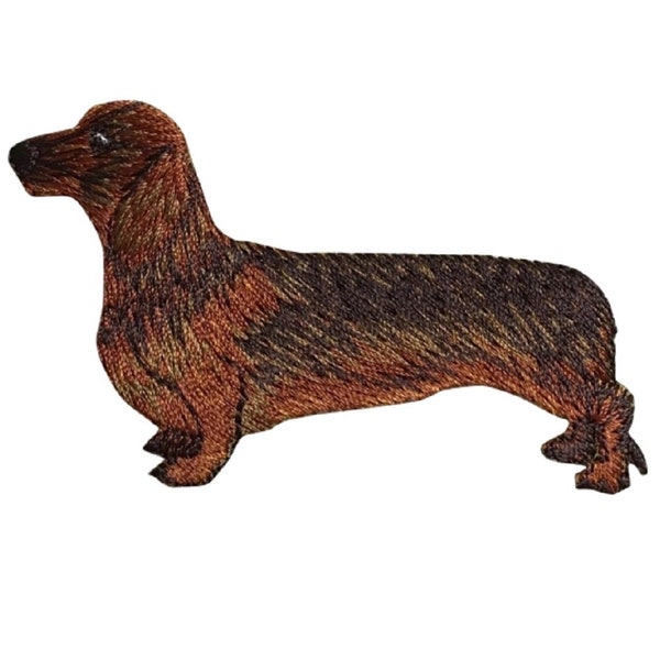 Dachshund Applique Patch - Wiener Dog, Puppy Badge 3.25" (Iron on)